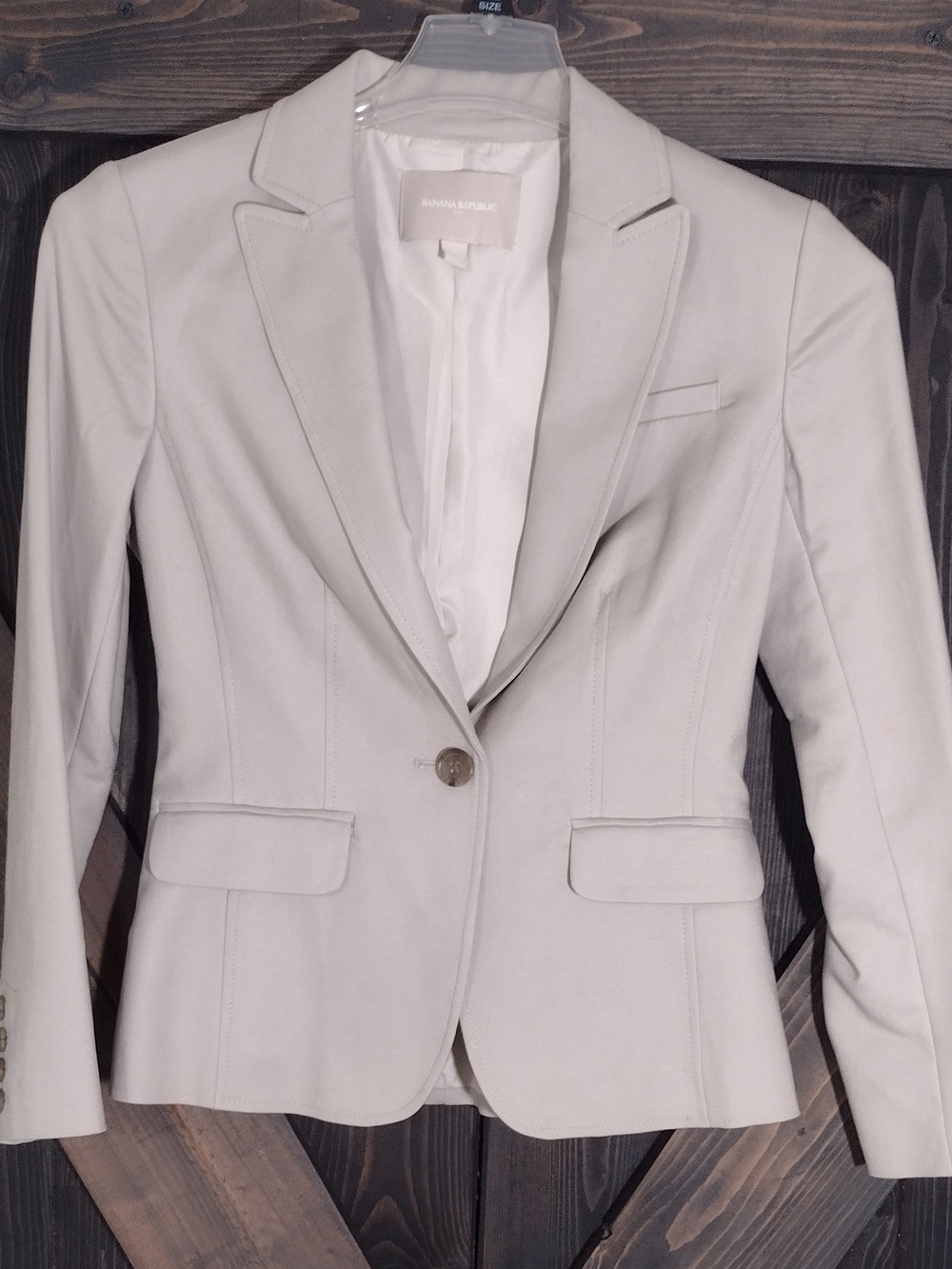 Banana Republic Light Cream Women's Tailored Blazer